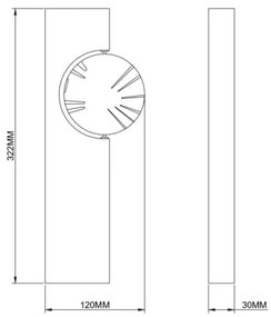 Zuma Line 003064-034754 - LED nástenné svietidlo FLUX LED/3W/230V zlatá/čierna