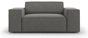 Sivé zamatové kreslo Jodie – Micadoni Home