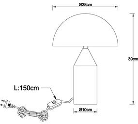 Globo 21030S - Stolná lampa ATOMA 2xE27/40W/230V