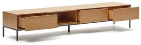 TV stolík v dekore duba v prírodnej farbe 195x35 cm Vedrana – Kave Home