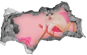 Diera 3D fototapeta nálepka Mačka na lehátku nd-b-116809359