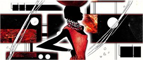 Obraz maľby starovekej dámy (120x50 cm)