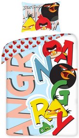 HALANTEX Detská obliečka - Angry Birds - písmená - 140x200