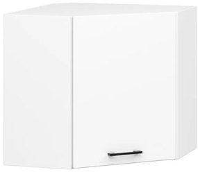 Rohová kuchynská linka OLIVIA 3 m s vitrínou biela