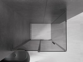 Mexen Velar L, sprchový kút s posuvnými dverami 100 x 90 cm, 8mm šedé sklo, grafit brúsený, 871-100-090-43-66