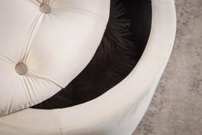 Dizajnová taburetka Rococo 50 cm béžová