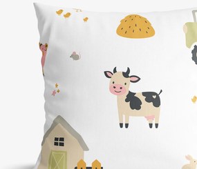 Goldea detská bavlnená obliečka na vankúš - život na farme 30 x 50 cm