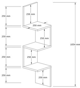 Polica Zikzak Sapphire