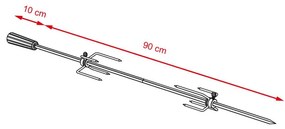 Grilovacia ihla + ražeň s elektrickým motorom 220 V FRESCA