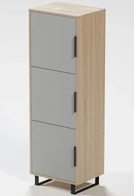 Vysoká skrinka Home Office, dub sonoma/svetlo šedá%