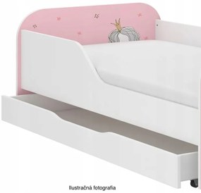 Detská posteľ pre chlapcov 140 x 70 cm s bagrom a nákladným autom