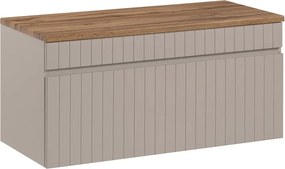 Závesná skrinka pod umývadlo Iconic s doskou 100 cm kašmír/dub coast evoke