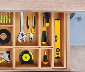 Organizér do zásuvky do kuchyne aj kúpeľne, príborník BAMBOOZ (30x15x7)
