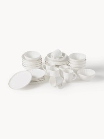 Porcelánová súprava riadu's embosovaným vzorom Sali, 6 osôb, 30 ks