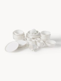 Súprava riadu's reliéfom z porcelánu Sali, 6 osôb (30 dielov)
