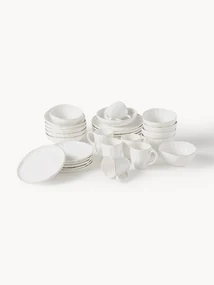 Súprava riadu's reliéfom z porcelánu Sali, 6 osôb (30 dielov)