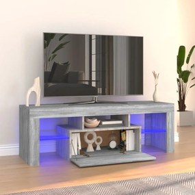 TV skrinka s LED svetlami sivý dub sonoma 120x35x40 cm