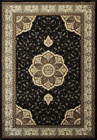 Berfin Dywany, Kusový koberec Anatolia 5328 S (Black), 300x400, čierna, kancelária
