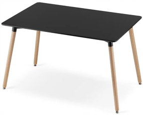 Jedálenský stôl ADRIA čierny so štyrmi stoličkami MARK čierne