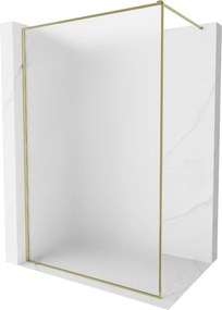 Mexen, Mexen Kioto-XF sprchová stena s rámom 70 x 202 cm, matná 10 mm, zlatá - 800-070-104-50-30-X