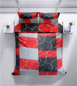 ECOMATRACE Bavlnené obliečky Červené štvorce