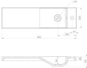 Biele umývadlo z liateho mramoru 80x22 cm Agos – Sapho