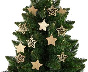 LEAN TOYS Drevené vianočné ozdoby – Hviezdičky