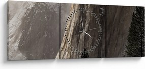 Obraz z údolia Yosemite národnej parku, USA (s hodinami) (90x30 cm)