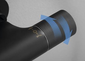 Sapho Sapho, SOLARIS sprchový stĺp s termostatickou batériou, čierna matná-zlatá matná, WD139G