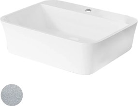 Besco Umývadlo na dosku z liateho mramoru Assos S-Line Glam S UM D-OPB 51x41x15 cm, s otvorom pre batériu