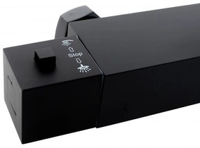 Erga Therm, nástenná sprchová termostatická batéria 150mm, čierna matná, ERG-YKA-BW.GB-THERM-BLK