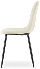 Set štyroch jedálenských stoličiek ASTI zamatový béžový (4 ks)