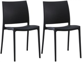 2x Stolička Meton - Čierna