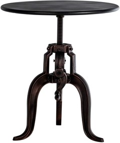 Kovový barový stôl Marcos v industriálnom štýle - v46-66 x Ø50 cm - Bronzová