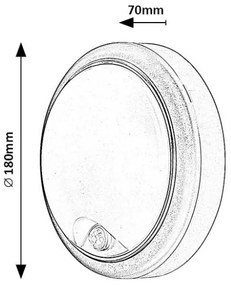 Rabalux 77028 - LED Vonkajšie nástenné svietidlo so senzorom LED/15W/230V IP54