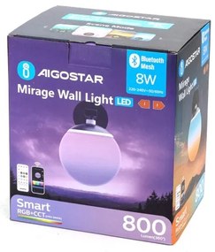Aigostar - LED RGBW Stmievateľné nástenné svietidlo MESH Smart LED/8W/230V + DO