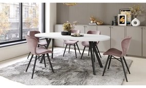 Rozkladací jedálenský stôl ARTUR biely/čierny