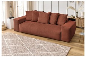 Menčestrová pohovka v tehlovej farbe 280 cm Voltaire – Bobochic Paris