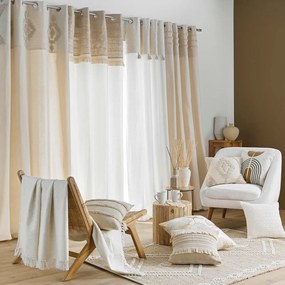 Krémová deka s prímesou bavlny 125x150 cm Ziggy – douceur d'intérieur