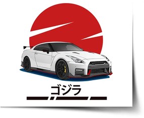 Sablio Plagát Nissan GTR 35 Japonské slnko - 60x40 cm