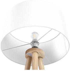 Stojaca lampa biela NITRA Beliani