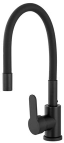 Gamma Flex 2000, stojanková drezová batéria s flexibilným ramenom, čierna matná, GMA-BFX-2000BK