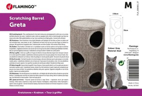 Flamingo Škrabadlo pre mačky GRETA sivá, 70 cm