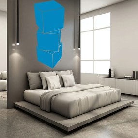 Veselá Stena Samolepka Kocky 3D Farba: béžová, Veľkosť: 60 x 27 cm