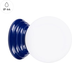 Nástenné svietidlo Zori, 1x biele sklenené tienidlo, bl