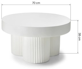 Konferenční stolek Salerno 70 cm bílý