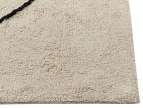 Bavlnený koberec 140 x 200 cm béžový BAYIR Beliani
