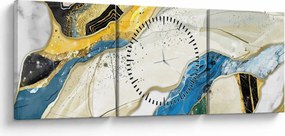 Obraz - Farebný mramor (s hodinami) (90x30 cm)