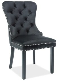 Jedálenská stolička Aurore Velvet (čierna). Akcia -13%. Vlastná spoľahlivá doprava až k Vám domov. 1018326
