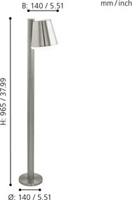 Eglo 33563 - LED stmievateľné vonkajšie svietidlo CALDIERO-C 1xE27/9W/230V IP44